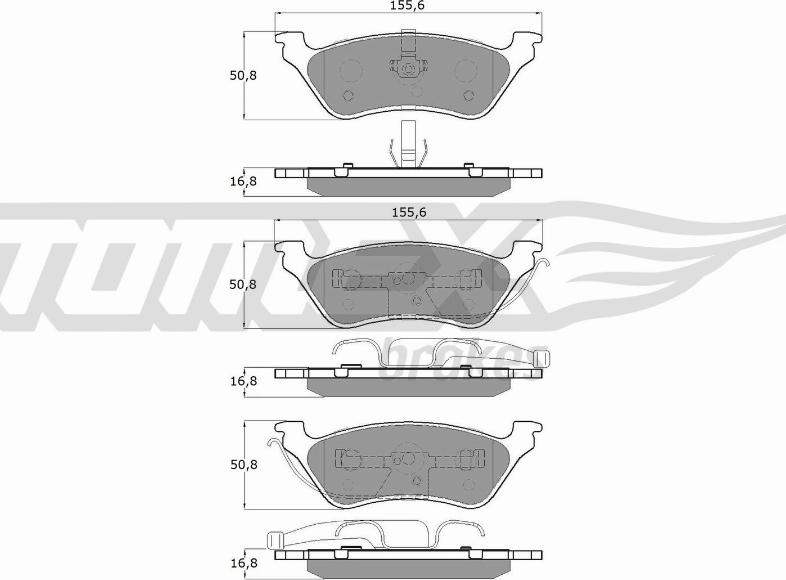 TOMEX brakes TX 15-31 - Гальмівні колодки, дискові гальма autozip.com.ua