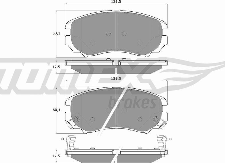 TOMEX brakes TX 15-29 - Гальмівні колодки, дискові гальма autozip.com.ua