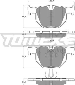 TOMEX brakes TX 15-24 - Гальмівні колодки, дискові гальма autozip.com.ua