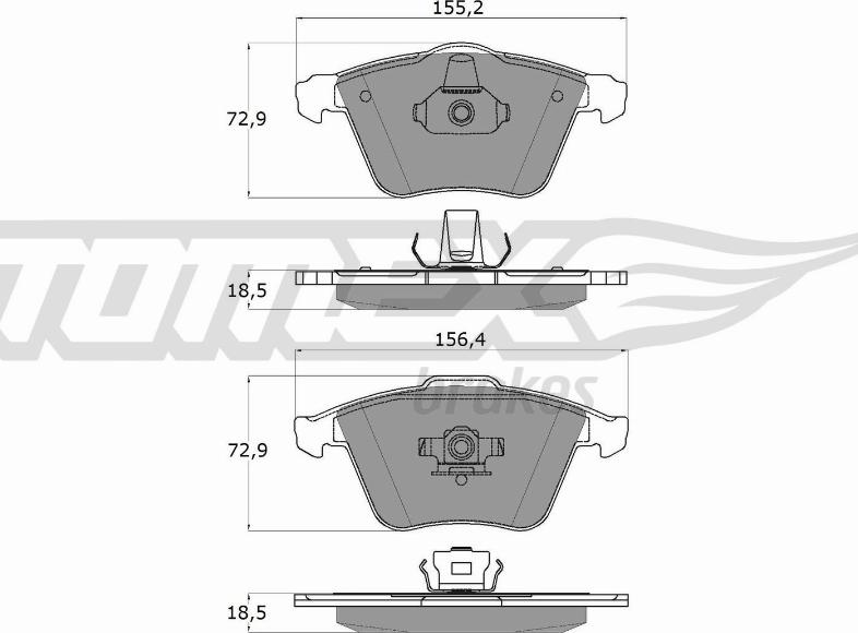 TOMEX brakes TX 15-26 - Гальмівні колодки, дискові гальма autozip.com.ua