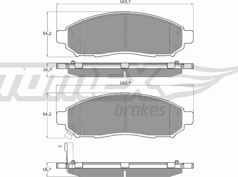 TOMEX brakes TX 15-28 - Гальмівні колодки, дискові гальма autozip.com.ua