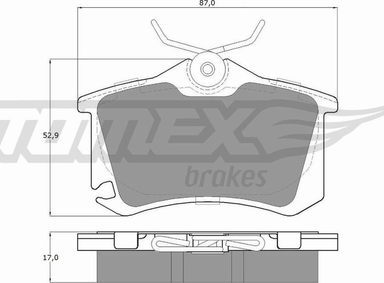 TOMEX brakes TX 15-22 - Гальмівні колодки, дискові гальма autozip.com.ua