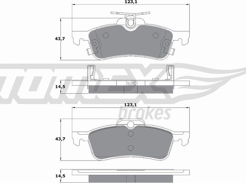 TOMEX brakes TX 15-79 - Гальмівні колодки, дискові гальма autozip.com.ua