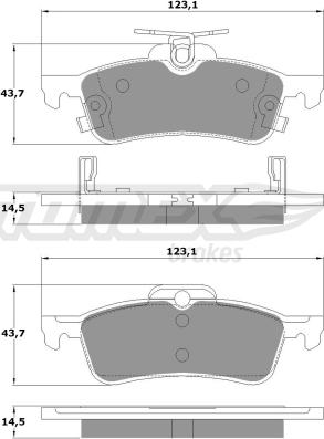 TOMEX brakes TX 15-79 - Гальмівні колодки, дискові гальма autozip.com.ua