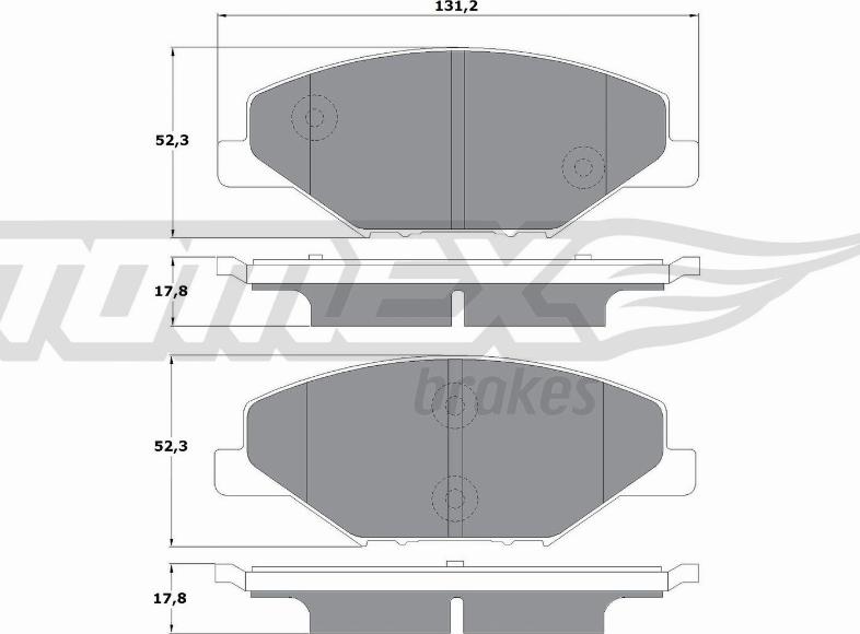 TOMEX brakes TX 16-98 - Гальмівні колодки, дискові гальма autozip.com.ua