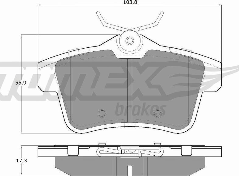 TOMEX brakes TX 16-60 - Гальмівні колодки, дискові гальма autozip.com.ua