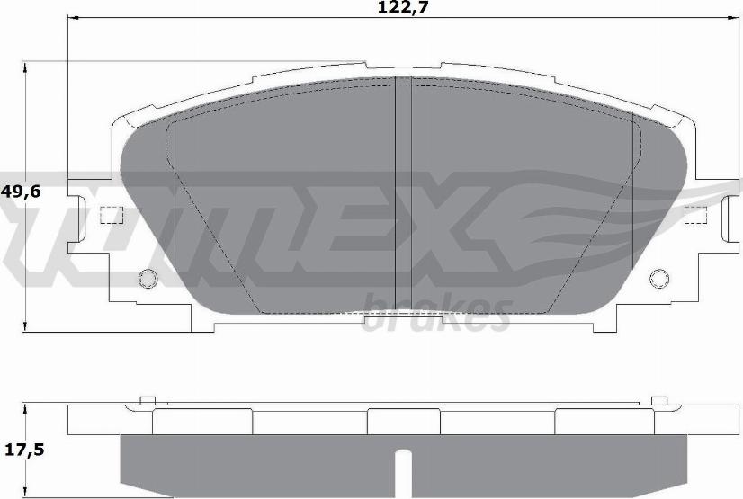 TOMEX brakes TX 16-09 - Гальмівні колодки, дискові гальма autozip.com.ua