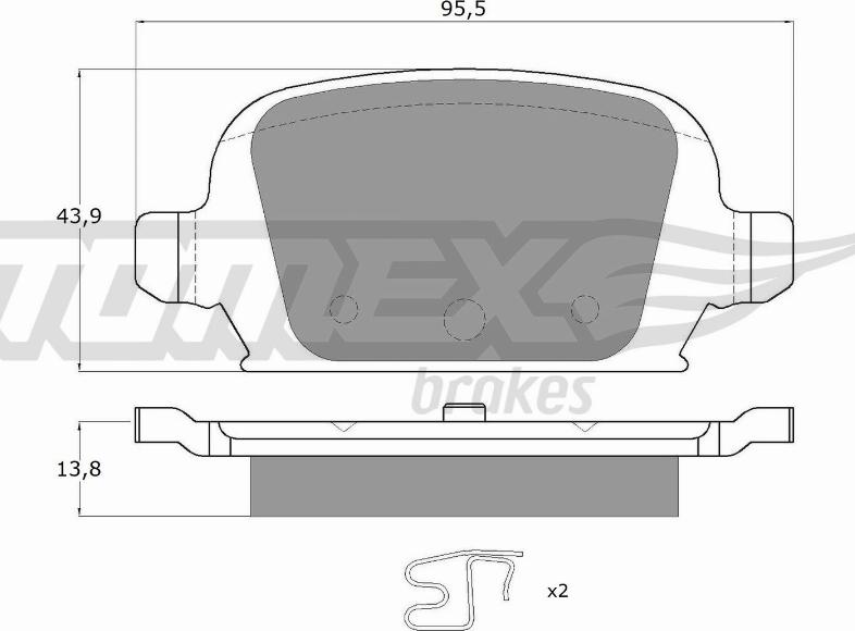TOMEX brakes TX 16-06 - Гальмівні колодки, дискові гальма autozip.com.ua