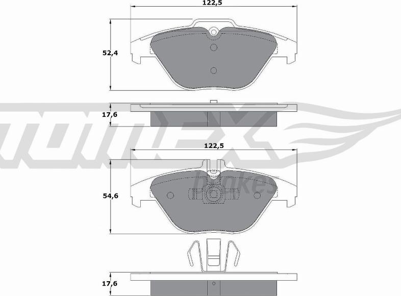 TOMEX brakes TX 16-01 - Гальмівні колодки, дискові гальма autozip.com.ua