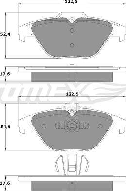 TOMEX brakes TX 16-01 - Гальмівні колодки, дискові гальма autozip.com.ua