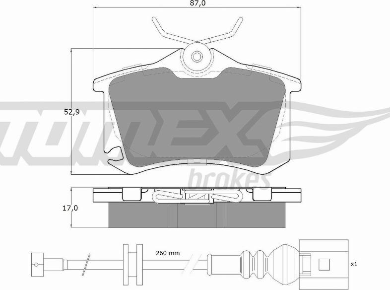 TOMEX brakes TX 16-15 - Гальмівні колодки, дискові гальма autozip.com.ua