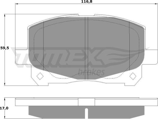 TOMEX brakes TX 16-11 - Гальмівні колодки, дискові гальма autozip.com.ua