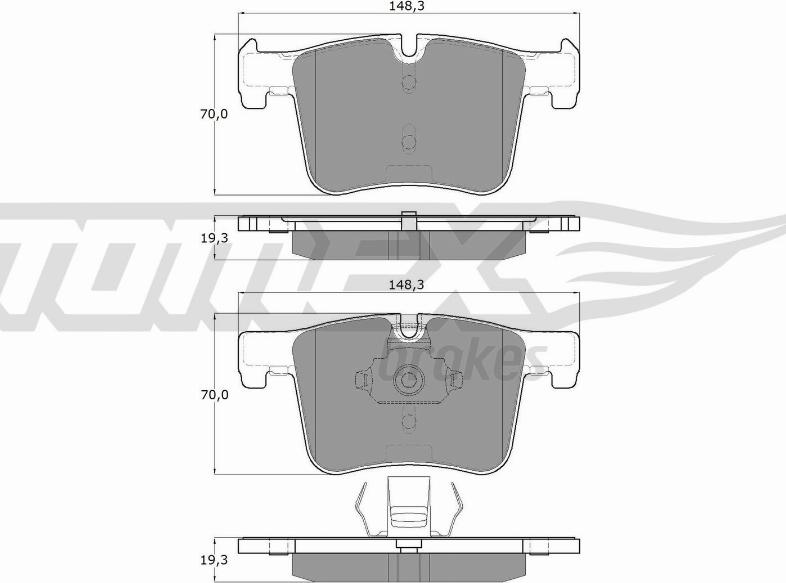 TOMEX brakes TX 16-85 - Гальмівні колодки, дискові гальма autozip.com.ua