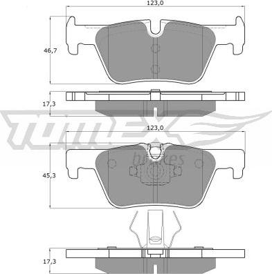 TOMEX brakes TX 16-86 - Гальмівні колодки, дискові гальма autozip.com.ua