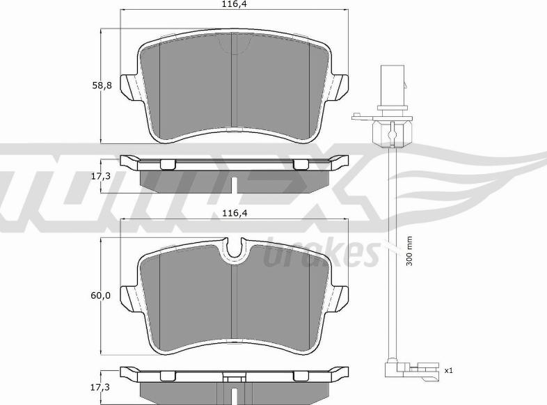 TOMEX brakes TX 16-81 - Гальмівні колодки, дискові гальма autozip.com.ua