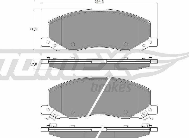 TOMEX brakes TX 16-35 - Гальмівні колодки, дискові гальма autozip.com.ua