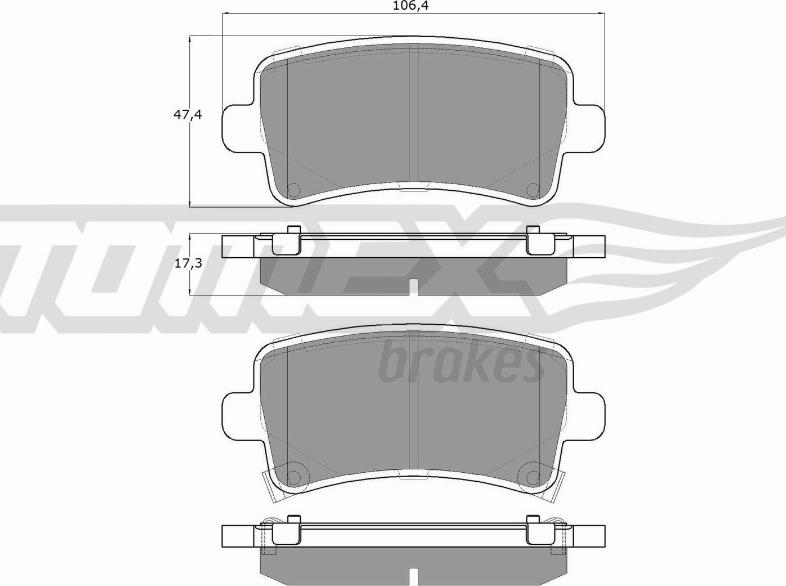 TOMEX brakes TX 16-36 - Гальмівні колодки, дискові гальма autozip.com.ua