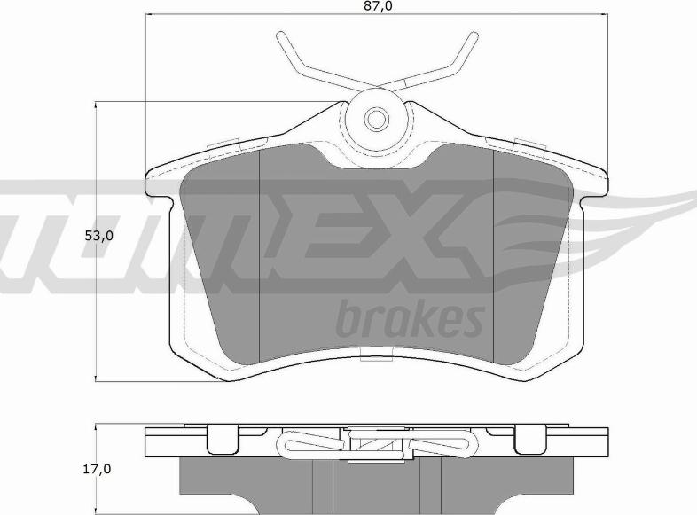 TOMEX brakes TX 16-24 - Гальмівні колодки, дискові гальма autozip.com.ua