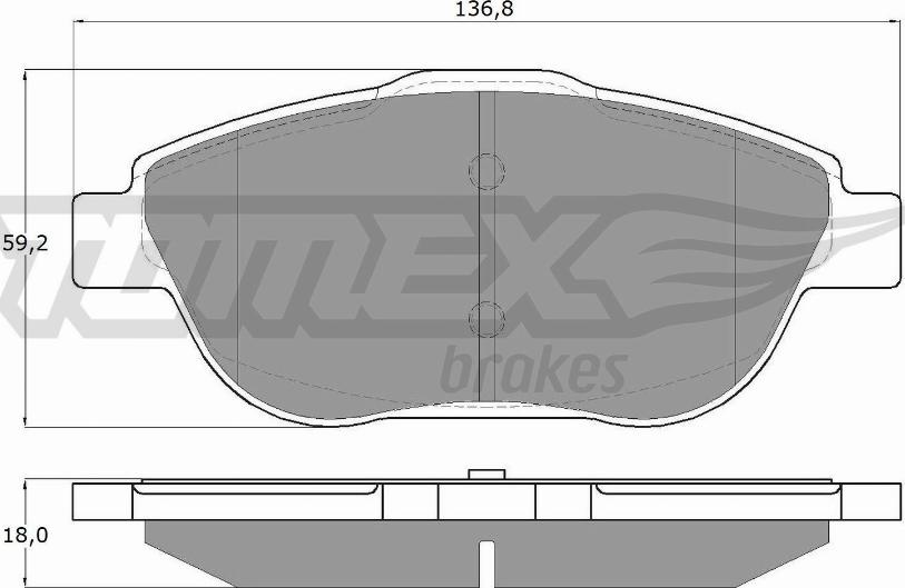 TOMEX brakes TX 16-25 - Гальмівні колодки, дискові гальма autozip.com.ua