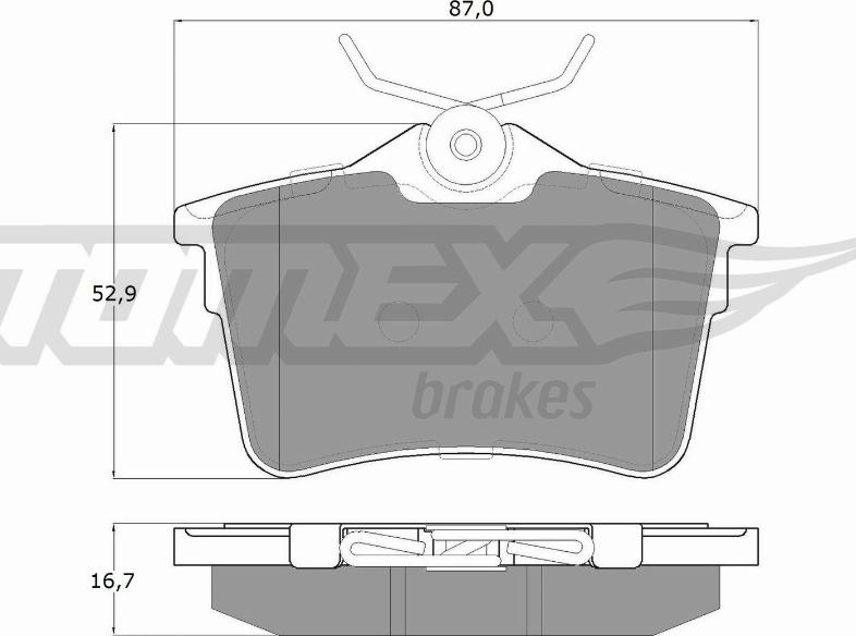 TOMEX brakes TX 16-26 - Гальмівні колодки, дискові гальма autozip.com.ua