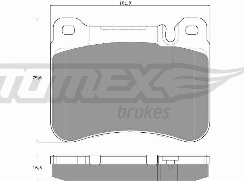 TOMEX brakes TX 16-20 - Гальмівні колодки, дискові гальма autozip.com.ua