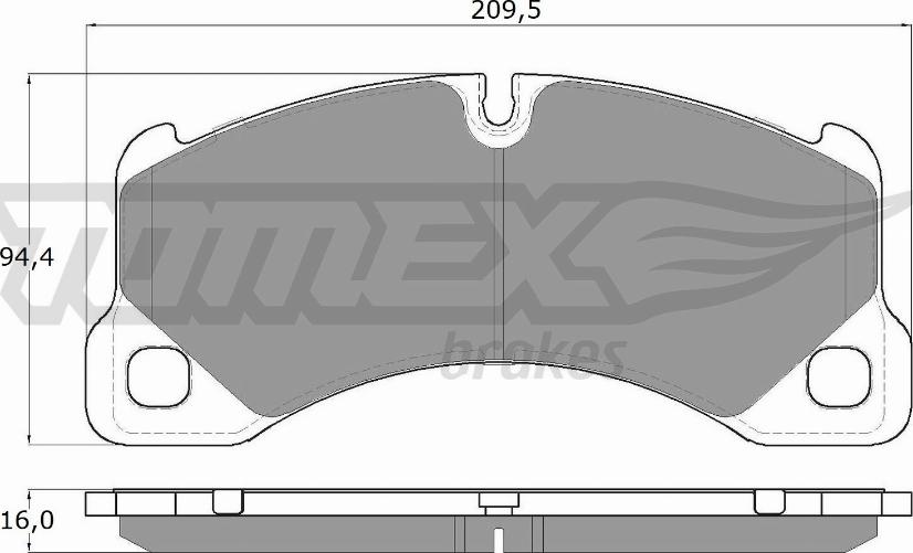 TOMEX brakes TX 16-71 - Гальмівні колодки, дискові гальма autozip.com.ua