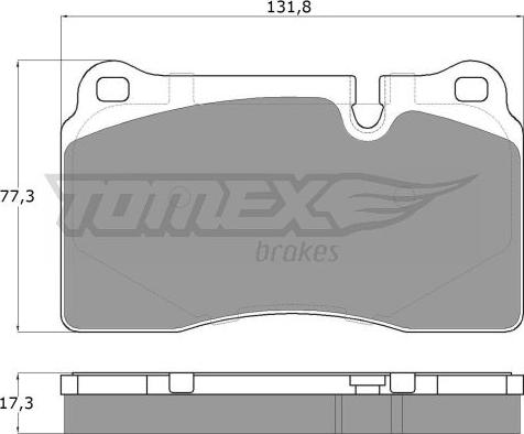 TOMEX brakes TX 16-72 - Гальмівні колодки, дискові гальма autozip.com.ua