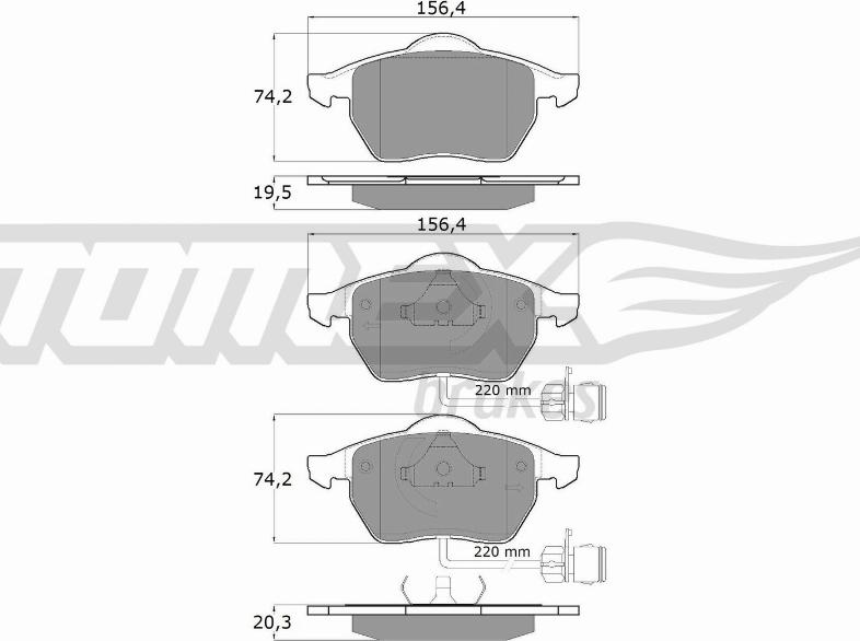 TOMEX brakes TX 10-941 - Гальмівні колодки, дискові гальма autozip.com.ua