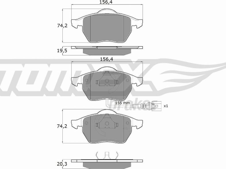 TOMEX brakes TX 10-942 - Гальмівні колодки, дискові гальма autozip.com.ua