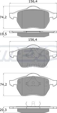 TOMEX brakes TX 10-94 - Гальмівні колодки, дискові гальма autozip.com.ua