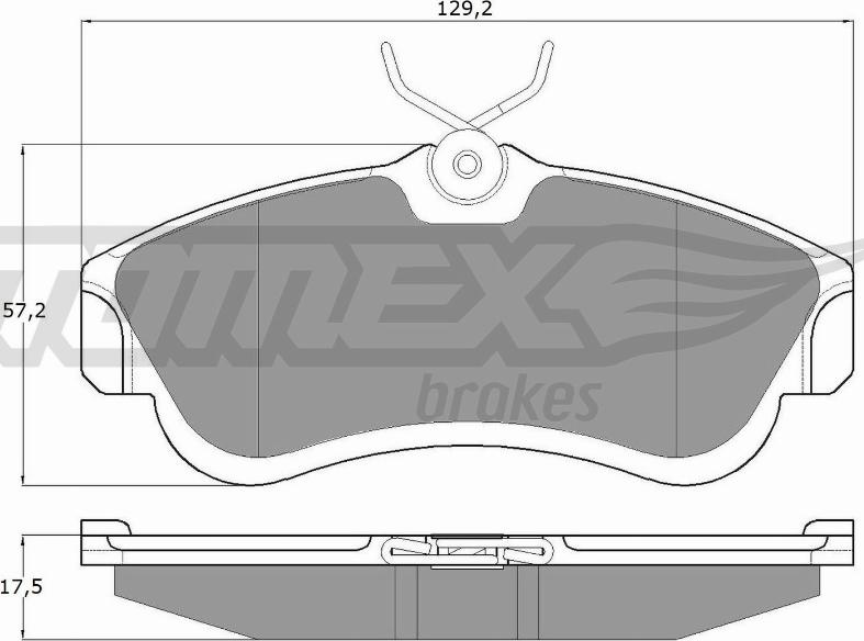 TOMEX brakes TX 10-95 - Гальмівні колодки, дискові гальма autozip.com.ua