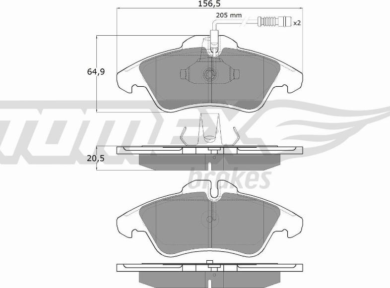 TOMEX brakes TX 10-931 - Гальмівні колодки, дискові гальма autozip.com.ua