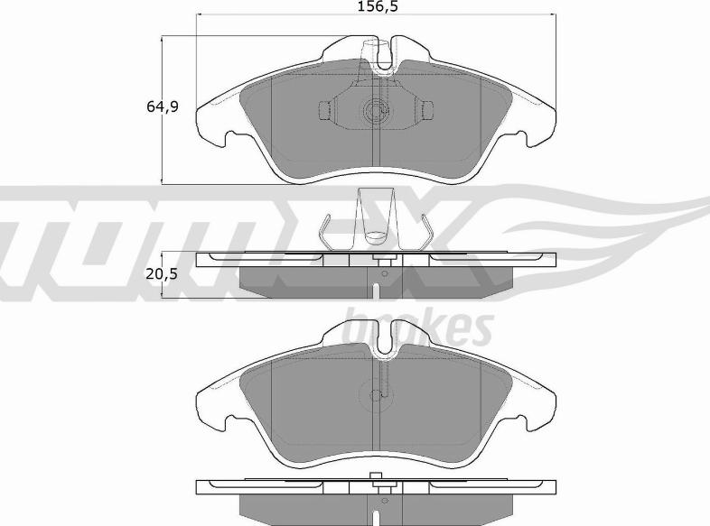 TOMEX brakes TX 10-93 - Гальмівні колодки, дискові гальма autozip.com.ua