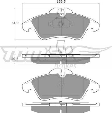 TOMEX brakes TX 10-93 - Гальмівні колодки, дискові гальма autozip.com.ua