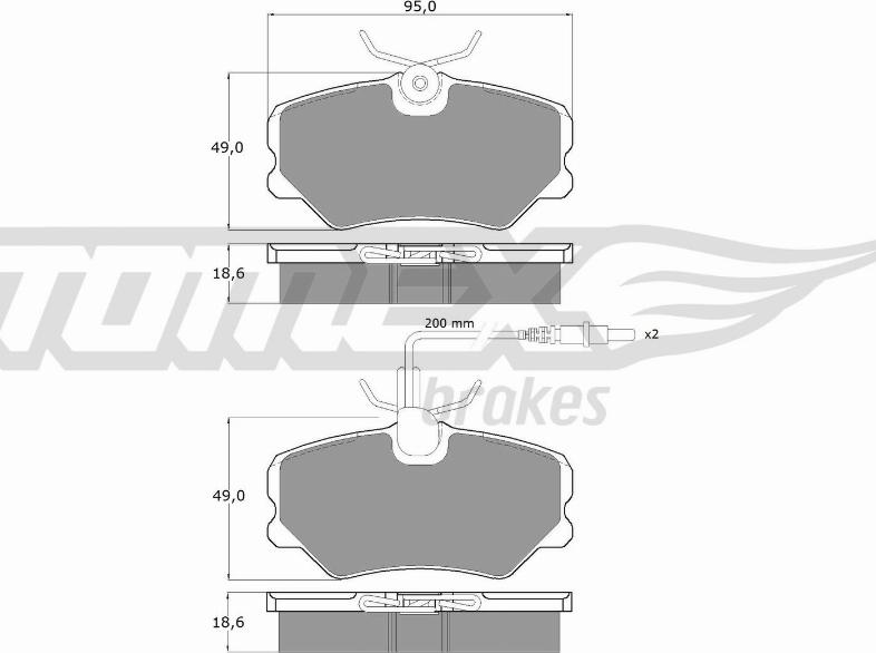 TOMEX brakes TX 10-44 - Гальмівні колодки, дискові гальма autozip.com.ua