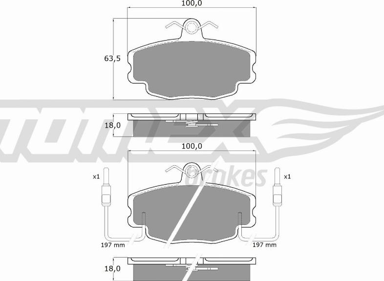 TOMEX brakes TX 10-48 - Гальмівні колодки, дискові гальма autozip.com.ua