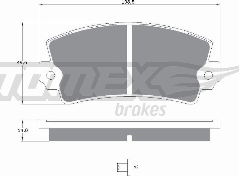 TOMEX brakes TX 10-432 - Гальмівні колодки, дискові гальма autozip.com.ua