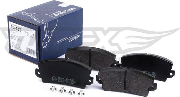 TOMEX brakes TX 10-432 - Гальмівні колодки, дискові гальма autozip.com.ua