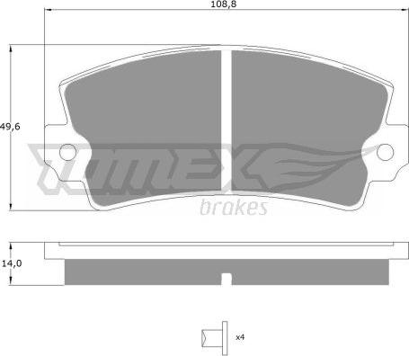 TOMEX brakes TX 10-43 - Гальмівні колодки, дискові гальма autozip.com.ua