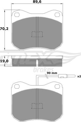 TOMEX brakes TX 10-42 - Гальмівні колодки, дискові гальма autozip.com.ua