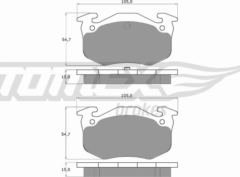 TOMEX brakes TX 10-501 - Гальмівні колодки, дискові гальма autozip.com.ua