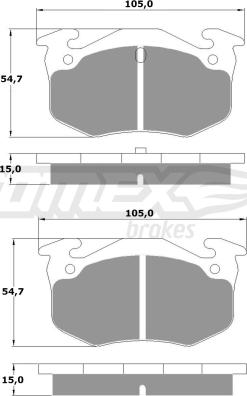 TOMEX brakes TX 10-501 - Гальмівні колодки, дискові гальма autozip.com.ua