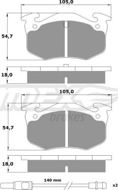 TOMEX brakes TX 10-51 - Гальмівні колодки, дискові гальма autozip.com.ua