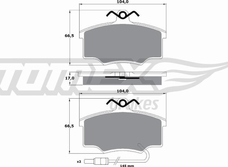 TOMEX brakes TX 10-581 - Гальмівні колодки, дискові гальма autozip.com.ua