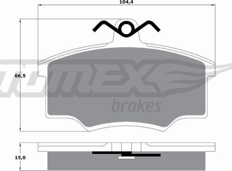 TOMEX brakes TX 10-58 - Гальмівні колодки, дискові гальма autozip.com.ua