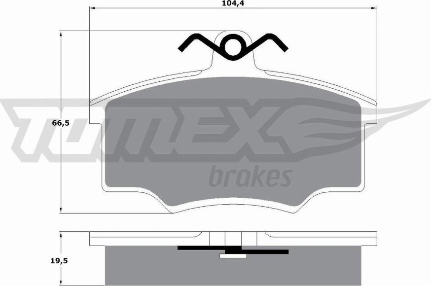 TOMEX brakes TX 10-57 - Гальмівні колодки, дискові гальма autozip.com.ua