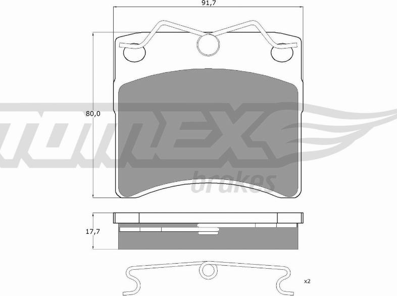 TOMEX brakes TX 10-64 - Гальмівні колодки, дискові гальма autozip.com.ua