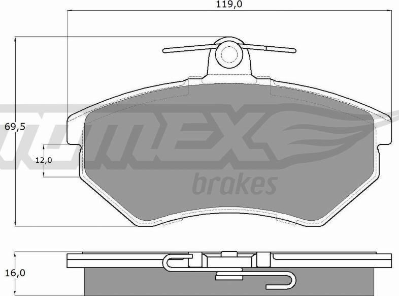 TOMEX brakes TX 10-63 - Гальмівні колодки, дискові гальма autozip.com.ua