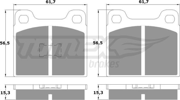 TOMEX brakes TX 10-16 - Гальмівні колодки, дискові гальма autozip.com.ua