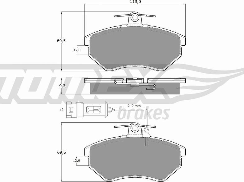 TOMEX brakes TX 10-111 - Гальмівні колодки, дискові гальма autozip.com.ua